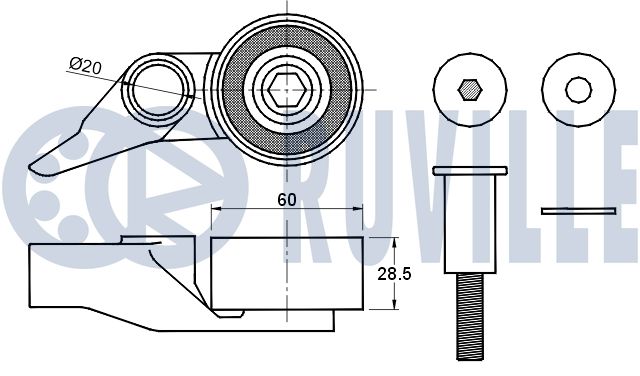 RUVILLE 541825 - Натяжной ролик ГРМ