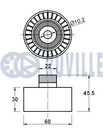 RUVILLE 541838 - Ролик обводной приводного ремня