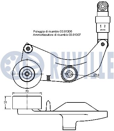 RUVILLE 542005 - Натяжитель ремня генератора