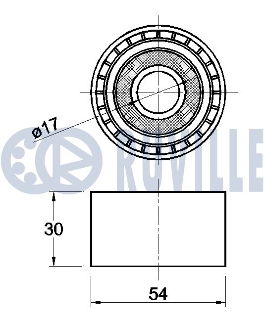 RUVILLE 542069 - Ролик обводной приводного ремня