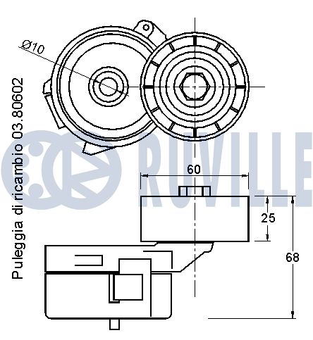 RUVILLE 542083 - Натяжитель ремня генератора