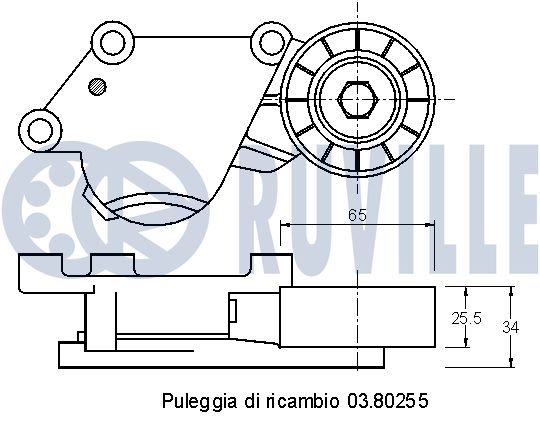 RUVILLE 542109 - Ролик обводной приводного ремня