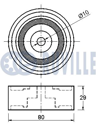 RUVILLE 542166 - Обводной ролик ГРМ