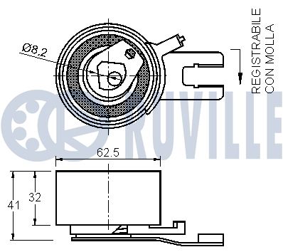 RUVILLE 542184 - Натяжной ролик ГРМ