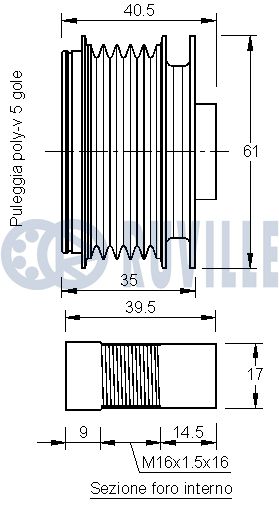 RUVILLE 542201 - Шкив генератора