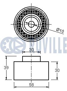 RUVILLE 542221 - Обводной ролик ГРМ