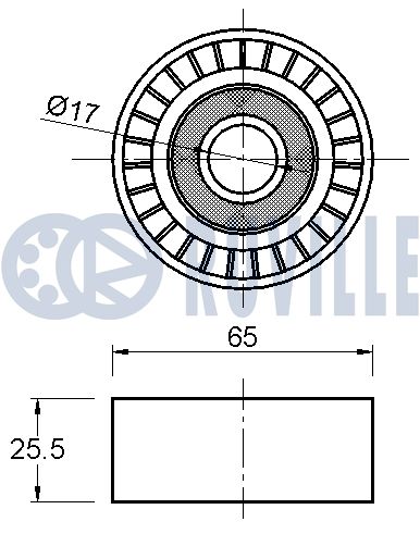 RUVILLE 542305 - Ролик обводной приводного ремня