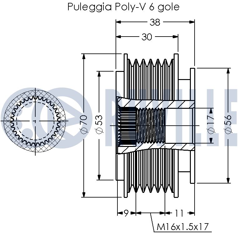 RUVILLE 542354 - Шкив генератора