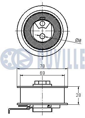 RUVILLE 542368 - Натяжной ролик ГРМ