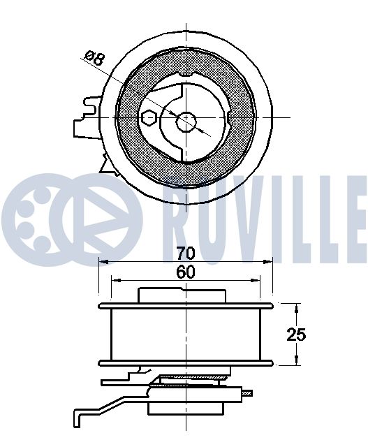 RUVILLE 542461 - Натяжной ролик ГРМ