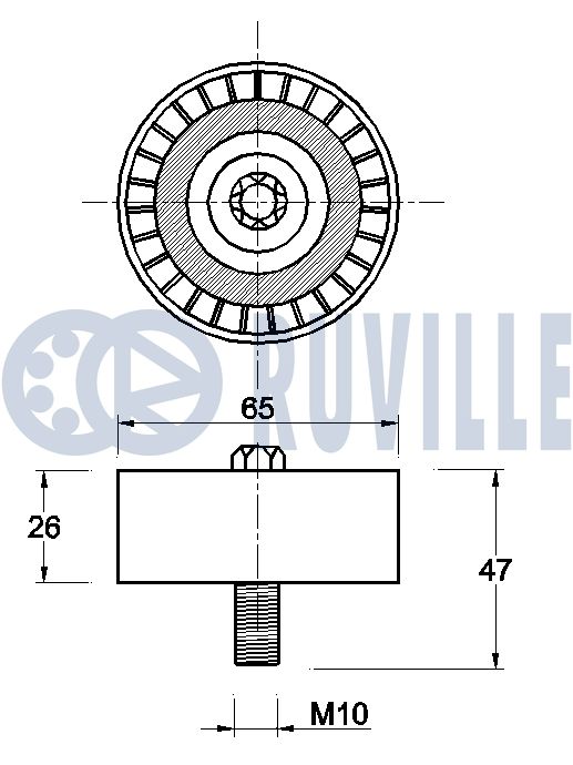 RUVILLE 542472 - Ролик обводной приводного ремня
