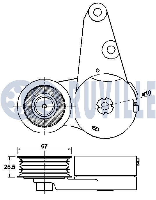 RUVILLE 542498 - Натяжитель ремня генератора