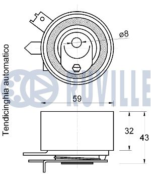 RUVILLE 542736 - Натяжной ролик ГРМ