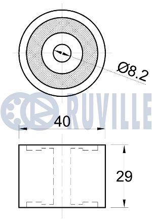 RUVILLE 542776 - Обводной ролик ГРМ