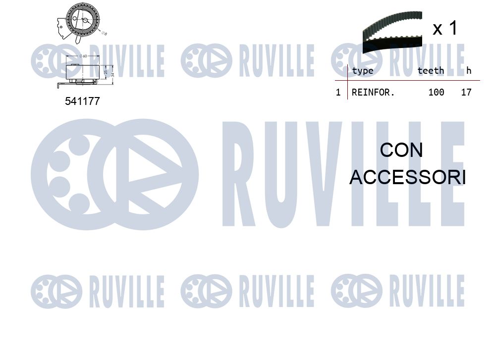 RUVILLE 550050 - Комплект ГРМ