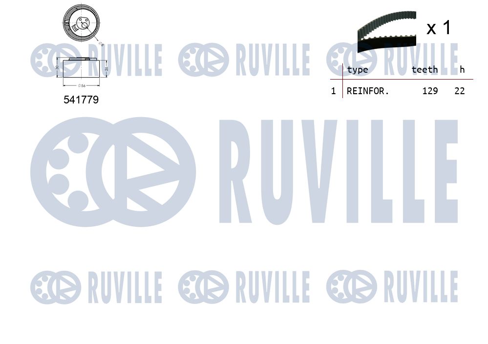 RUVILLE 550264 - Комплект ГРМ