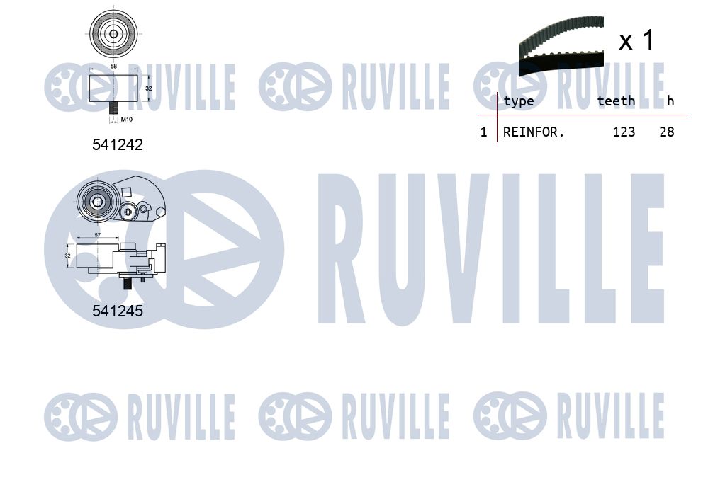RUVILLE 550275 - Комплект ГРМ