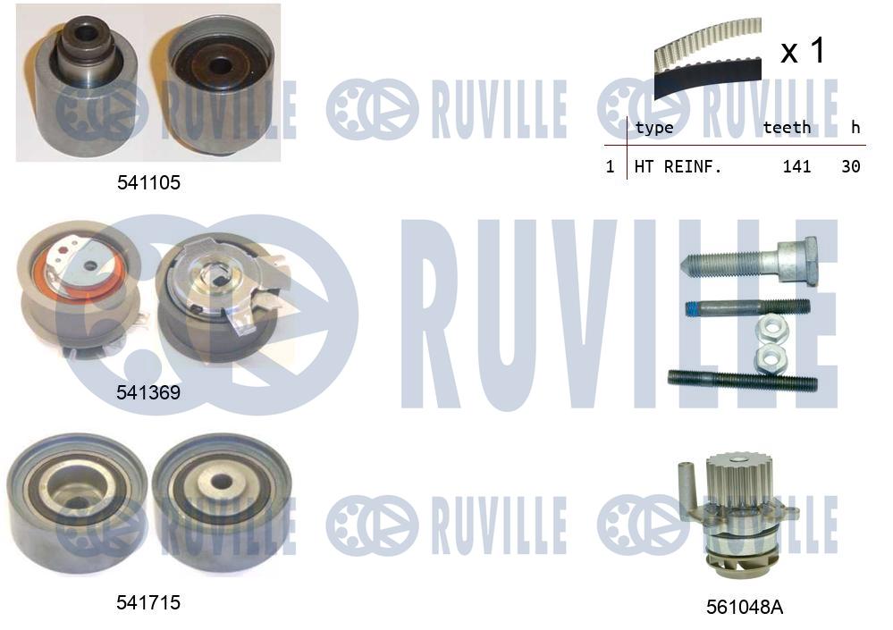 RUVILLE 5502991 - Комплект ремня ГРМ
