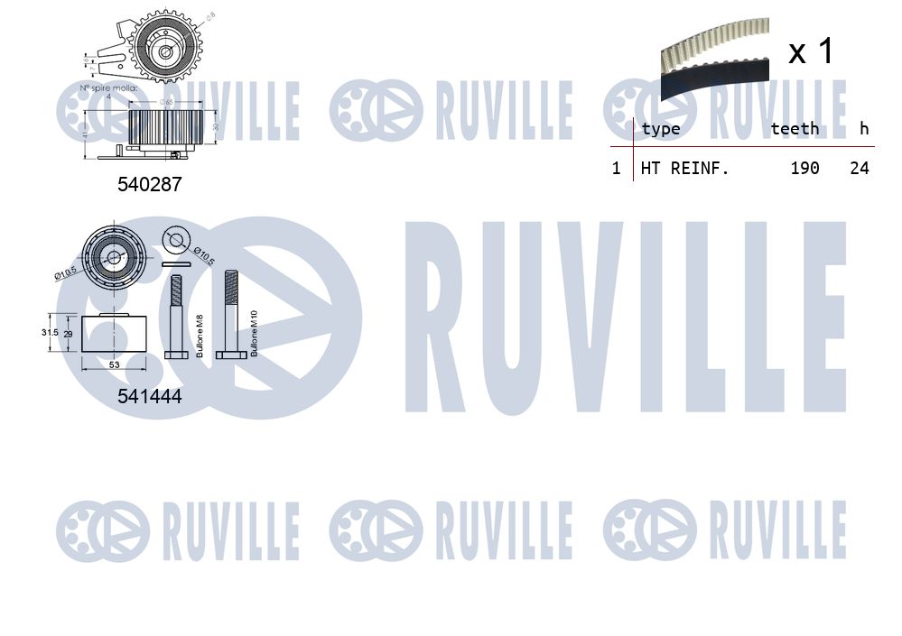 RUVILLE 550302 - Комплект ГРМ