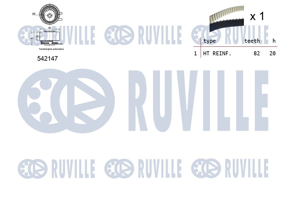 RUVILLE 550334 - Комплект ГРМ