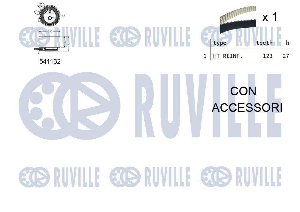 RUVILLE 550355 - Комплект ГРМ