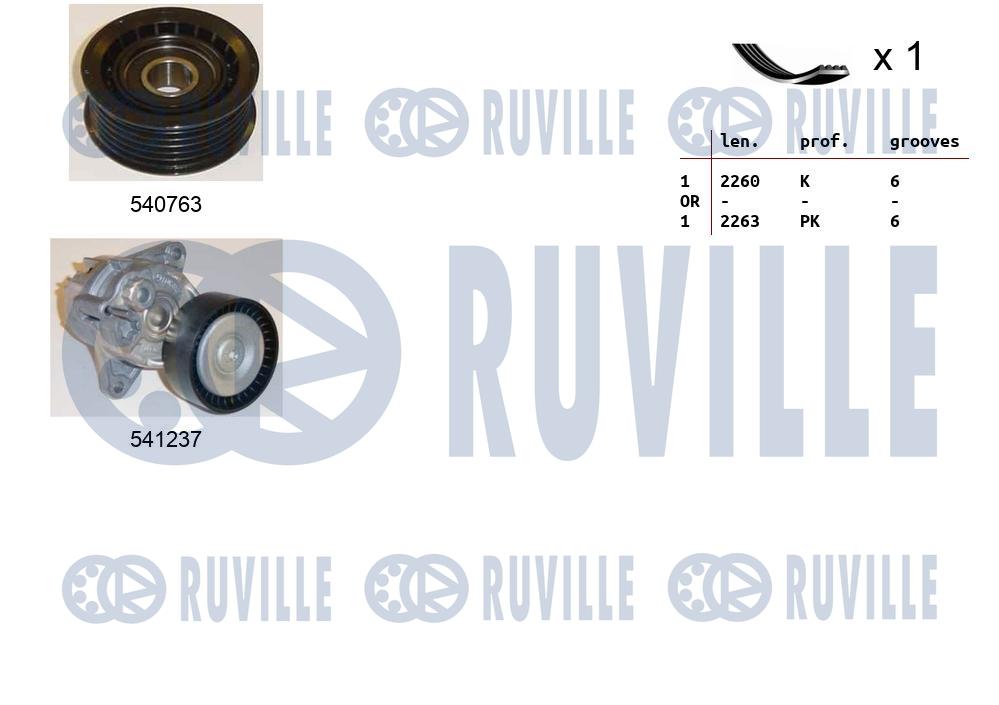 RUVILLE 570085 - Комплект приводного ремня