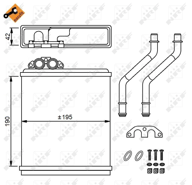 NRF 58150 - Радиатор печки