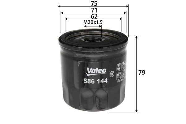 VALEO 586144 - Масляный фильтр
