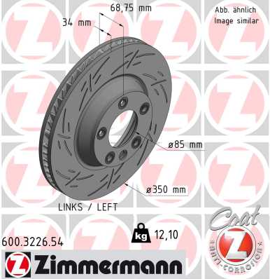 ZIMMERMANN 600.3226.54 - Тормозной диск BLACK Z