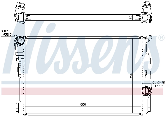 NISSENS 60808 - Радиатор охлаждения