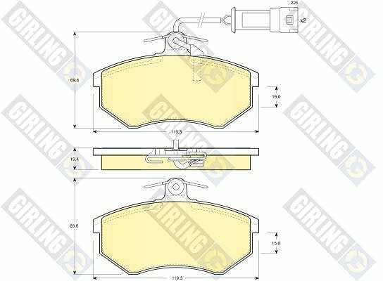 GIRLING 6104041 - Тормозные колодки 