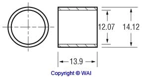 WAI 62-91409 - Втулка, вал стартера