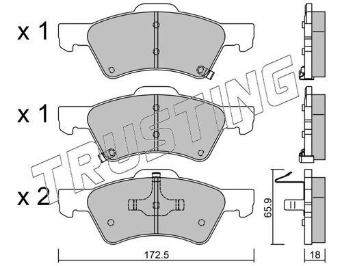 TRUSTING 639.0 - Тормозные колодки 