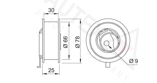 AUTEX 641101 - Натяжной ролик ГРМ