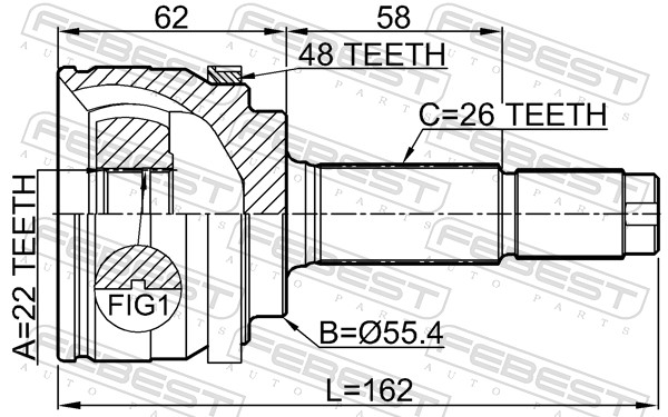 FEBEST 6510-001A48 - ШРУС