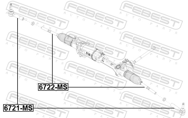 FEBEST 6721-MS - Рулевой наконечник