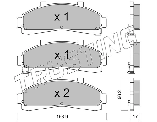 TRUSTING 699.0 - Тормозные колодки 