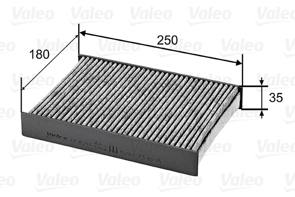 Фильтр, воздух во внутренном пространстве VALEO PROTECT