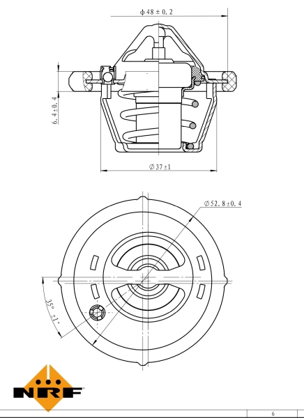 NRF 725182 - Термостат, охлаждающая жидкость EASY FIT