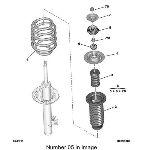 PSA 5038f6 - УПОРНЫЙ ПОДШИП.