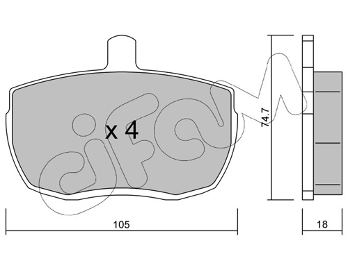 CIFAM 822-016-0 - Тормозные колодки 
