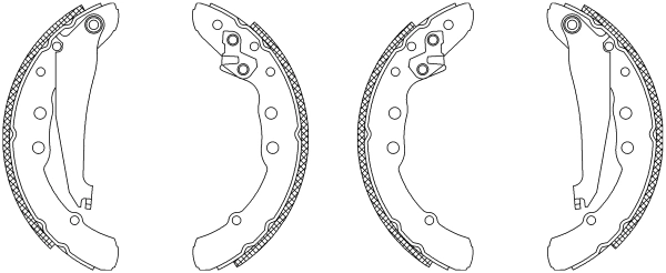 TEXTAR 83044402 - Комплект тормозных колодок Shoe Kit