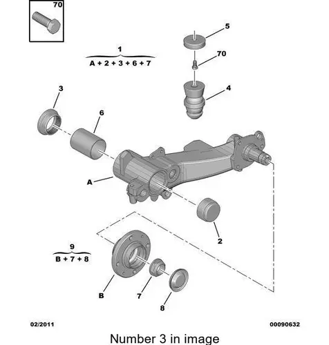 PSA 513196 - подшипник зад. балки внутр