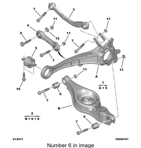 PSA 5131g1 - сайлентблок зад. подв. рычага внутр.