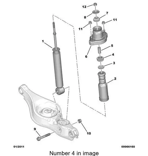 PSA 5131g3 - Втулка амортизатора заднего нижняя