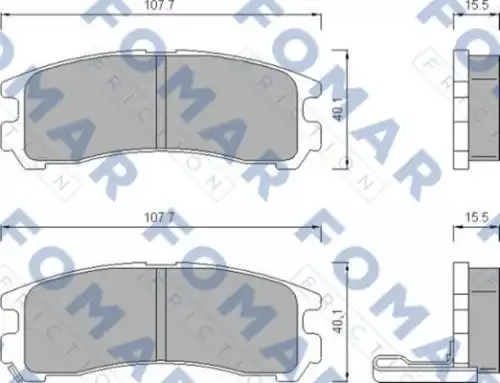 FOMAR ROULUNDS 51479481 - FO479481 291 02=FDB803=572186B !колодки дисковые з.\ Mitsubishi Galant 1.8-2.5/2.0TD/GDi 92-00