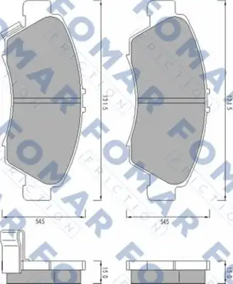 FOMAR ROULUNDS 51487281 - FO487281 419 02=FDB777=572324B !колодки дисковые п.\ Honda Civic 1.3i-1.6i &16V 91-01