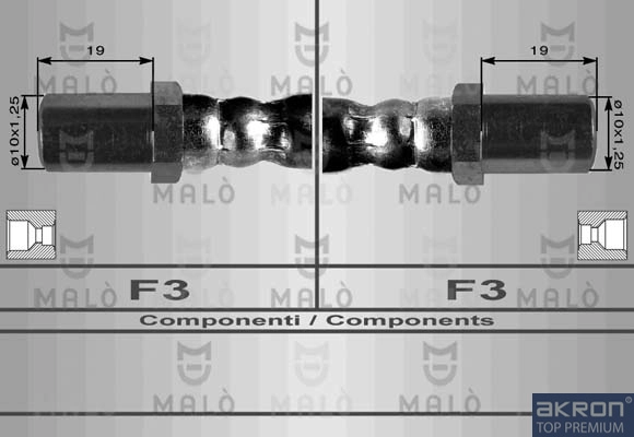 AKRON-MALÒ 8511 - Тормозные шланги