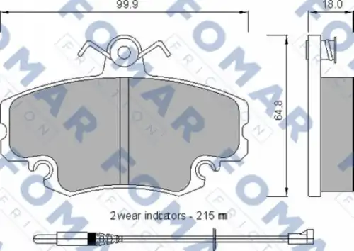 FOMAR ROULUNDS 51724281 - FO724281 141 32=FDB845=571526X !колодки дисковые п.\ Renault R19 92-96, Peugeot 205/309 1.9GTi <98