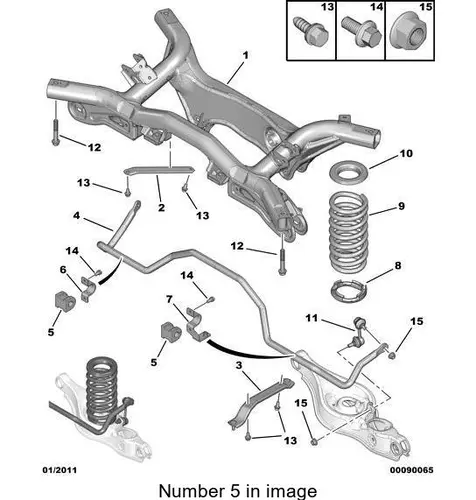PSA 517258 - втулка стабилизатора задн. 